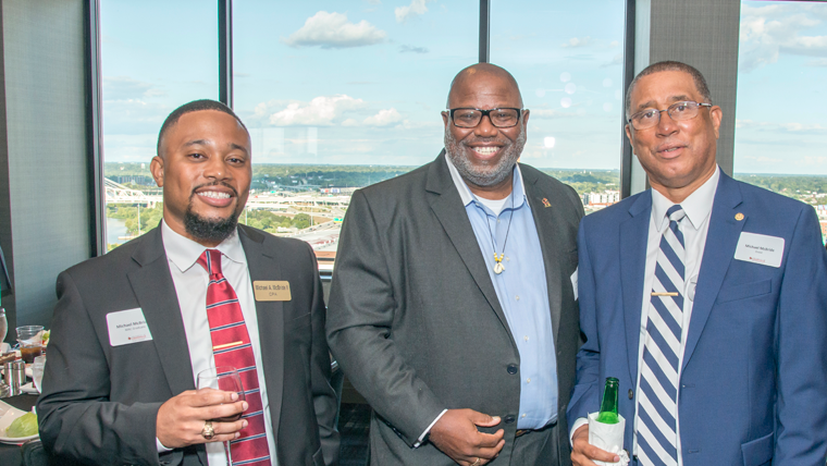 Michael McBride, Michael Wade, and guest